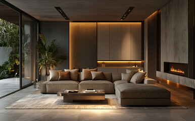 Modern living room with eye-catching decoration