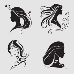 Stylish Vector of Woman Relaxing in Romantic Style Artwork