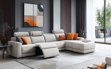 Modern living room with eye-catching decoration