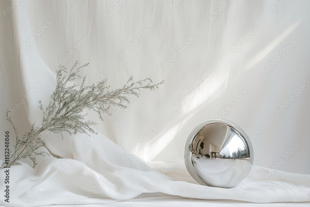 Poster stock photo of real estate object on white backdrop with ample copy space showcasing elegant yet sim