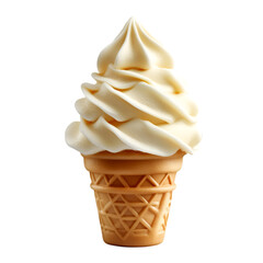 Tasty ice cream on a white background