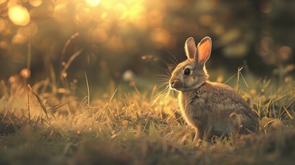 Fototapeta premium big outside rabbit 