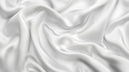 Fototapeta premium Flowing White Fabric Texture: Smooth, Elegant Background