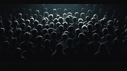Obraz premium Psychedelic black, crowd of people