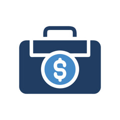 Fototapeta premium Elegant Briefcase with Dollar Icon Illustration Design