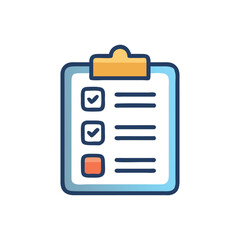  Minimal Business Checklist Icon Illustration Design