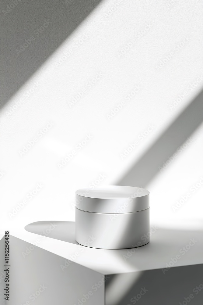 Poster minimalistic product image on white background with plenty of copy space for promotional text or gra