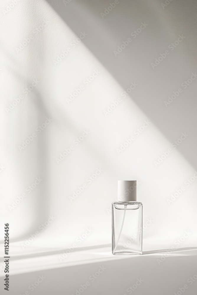 Poster minimalistic product image on white background with plenty of copy space for promotional text or gra