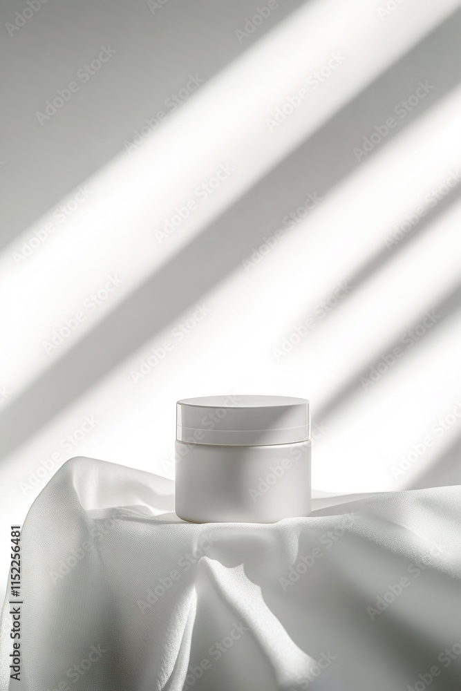 Poster minimalistic product image on white background with plenty of copy space for promotional text or gra