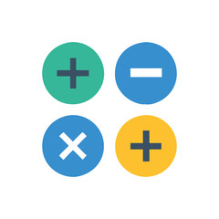  Minimal Calculator Buttons Icon Illustration Design