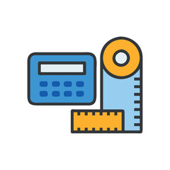  Creative Calculator Tape Icon Illustration Design
