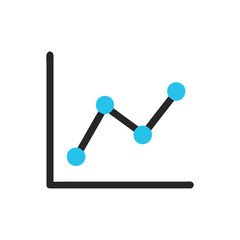  Stylish Chart Line Icon Illustration Design