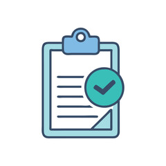  Dynamic Clipboard Approval Icon Illustration Design