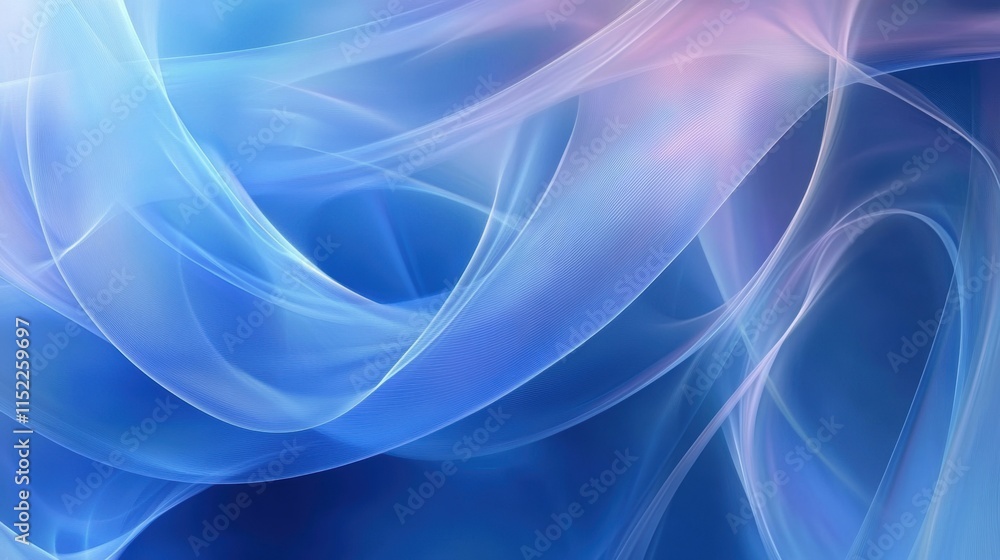 Aufkleber abstract soft flowing blue and pink gradient waves with a smooth texture.