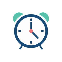  Minimal Clock Alarm Icon Illustration Design