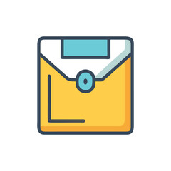 Obraz premium Dynamic Corporate Envelope Icon Illustration Design
