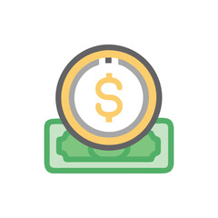  Stylish Currency Ring Icon Illustration Design