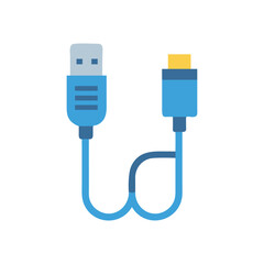  Stylish Data Cable Icon Illustration Design