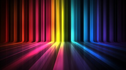 A vibrant gradient background with vertical lines and reflections, ideal for design projects.