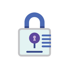  Stylish Data Padlock Icon Illustration Design