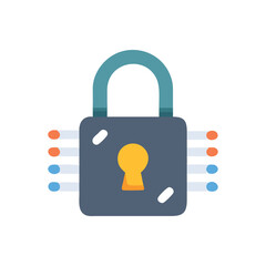  Dynamic Data Padlock Icon Illustration Design