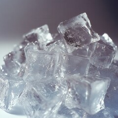 Obraz premium pile of clear ice cubes