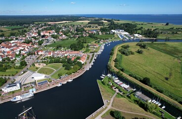 Seebad Ueckermünde, die Uecker ab Wendebecken flussabwärts  mit köhnschem Kanal 2024