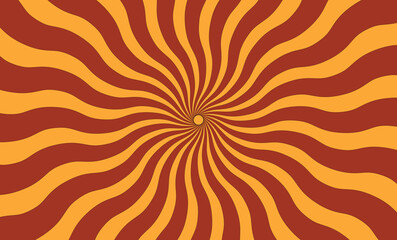 Sun Ray Radial Bg. Psychedelic Swirl Carnival Pattern. Retro Waves, Swirl, Twirl Background. Abstract Groovy Texture. Y2k Aesthetic