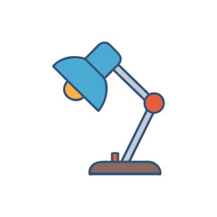  Stylish Desk Lamp Icon Illustration Design