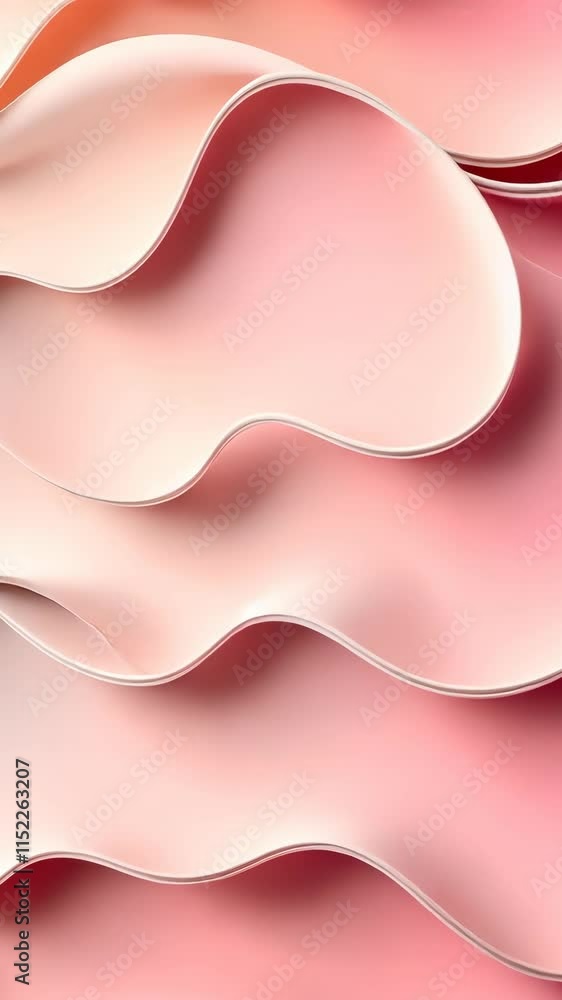 Poster flowing pink layers create a soft and textured abstract design perfect for artistic backgrounds and 