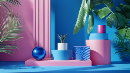 Modern decor with bold colors and geometric designs