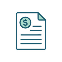  Stylish Dollar Sheet Icon Illustration Design