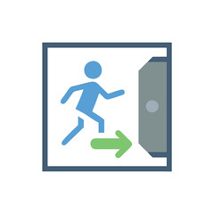  Dynamic Emergency Exit Icon Illustration Design