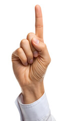 Hand gestures with thumbs up and thumbs down isolated on white background