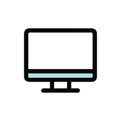  Minimal Empty Monitor Icon Illustration Design