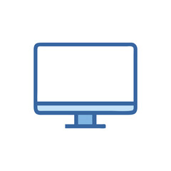  Stylish Empty Monitor Icon Illustration Design