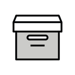  Dynamic Filing Box Lid Icon Illustration Design