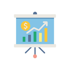  Minimal Financial Chart Icon Illustration Design