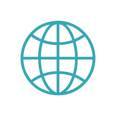  Minimal Globe Grid Icon Illustration Design