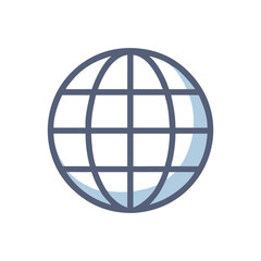  World Map Sphere Icon Illustration Design