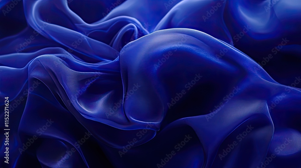 Poster deep royal blue backdrop with a matte finish and faint translucence, ideal for sleek and artistic pr