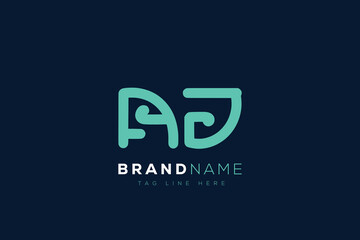 A and J logo design.  AJ abstract Letters Logo Monogram. This logo design is the process of creating a visual symbol that represents a brand, company, or individual.
