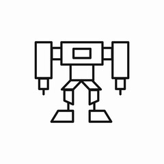 mechanical robot service unit icon vector sign