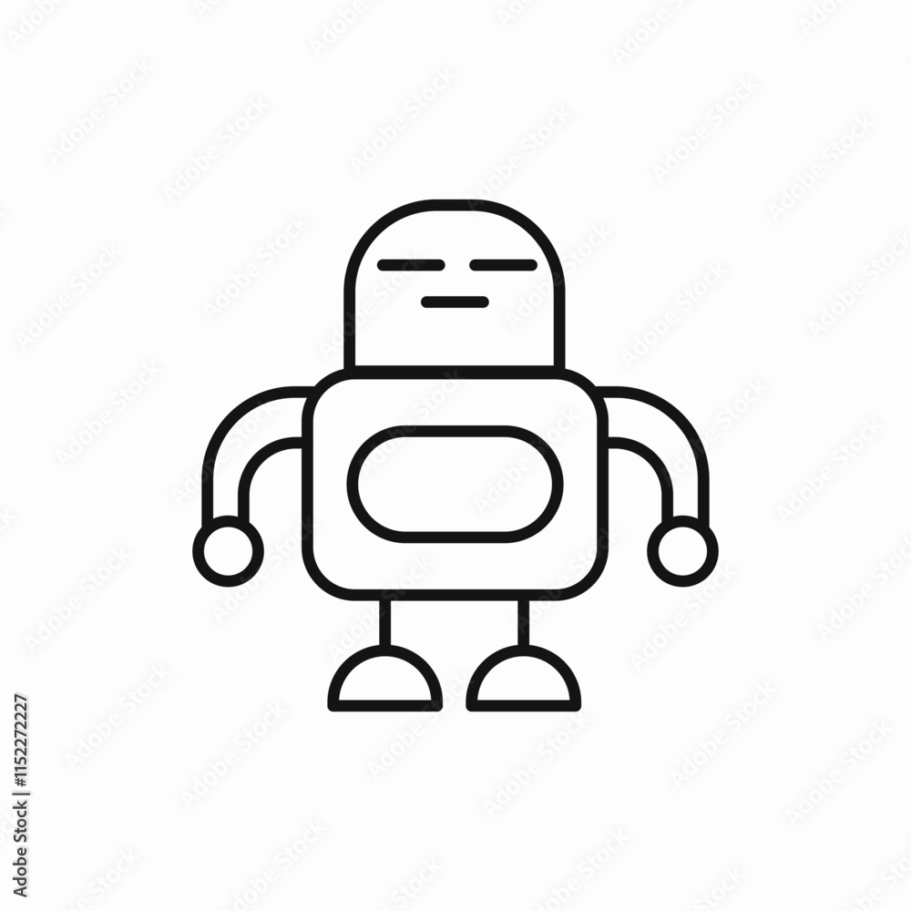 Poster modern robot interface system icon vector sign