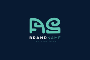 A and S logo design.  AS abstract Letters Logo Monogram. This logo design is the process of creating a visual symbol that represents a brand, company, or individual.