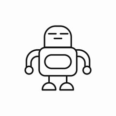 modern robot interface system icon vector sign