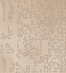 Random Dots Background, Creative Design Templates. Embossed dots on metal sheet.