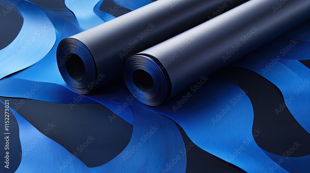 Poster elegant royal blue tracing paper featuring a matte finish and seamless gradient for sophisticated de
