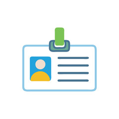  Employee ID Badge Icon Illustration Design