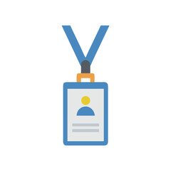  Office ID Lanyard Icon Illustration Design